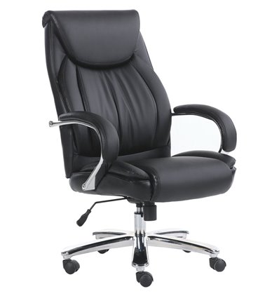 Кресло BRABIX Advance EX-575 для руководителя, хром, экокожа, черное