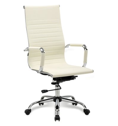 Кресло BRABIX Energy EX-509 для руководителя, хром, рециклированная кожа, бежевое
