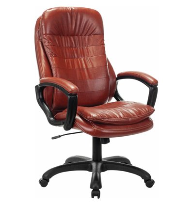 Кресло BRABIX Omega EX-589 для руководителя, экокожа, коричневое