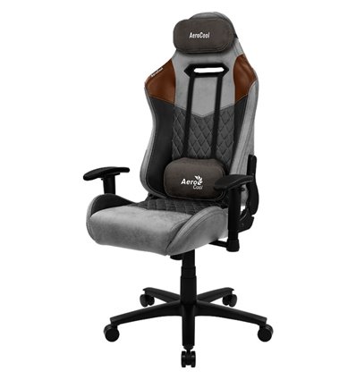 Кресло AeroCool DUKE Tan Grey, геймерское, ткань/экокожа