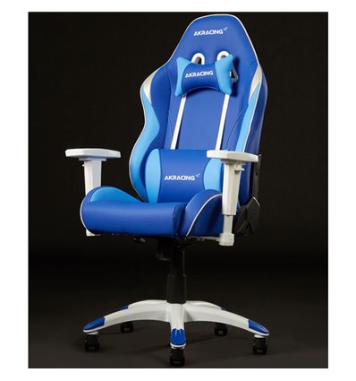 Кресло AKRacing CALIFORNIA TAHOE, геймерское, экокожа, цвет синий/белый