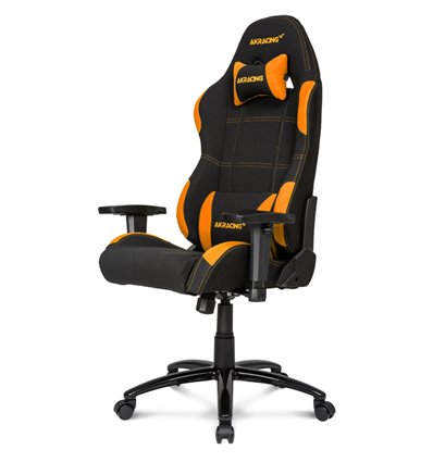 Кресло AKRacing K7012 Black/Orange, геймерское, ткань, цвет черный/оранжевый