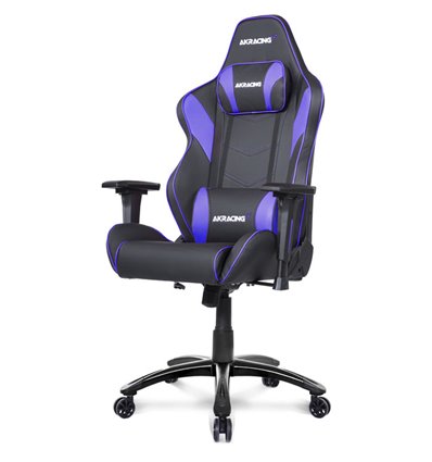 Кресло AKRacing LX PLUS Black/Indigo, геймерское, экокожа, цвет черный/синий
