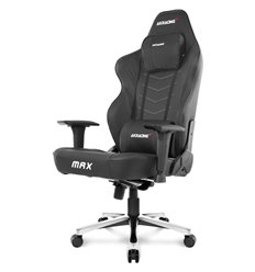 Геймерское кресло AKRacing MAX Black, экокожа, цвет черный фото 1