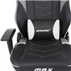 Кресло AKRacing MAX Black/White, геймерское, экокожа, цвет черный/белый/серый фото 10