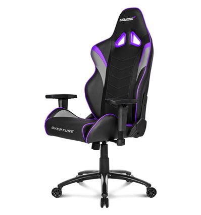 Кресло AKRacing OVERTURE Black/Indigo, геймерское, экокожа, цвет черный/индиго/серый