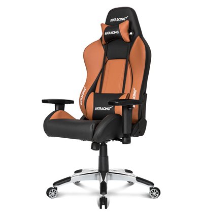 Кресло AKRacing PREMIUM Black/Brown, геймерское, экокожа, цвет черный/коричневый