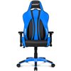 Кресло AKRacing PREMIUM Plus Black/Blue, геймерское, экокожа, цвет черный/синий фото 2