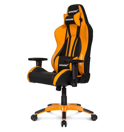 Кресло AKRacing PREMIUM Plus Black/Orange, геймерское, экокожа, цвет черный/оранжевый