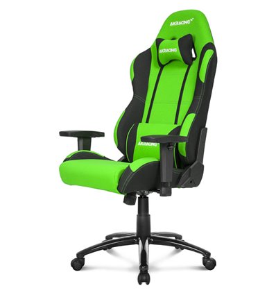 Кресло AKRacing PRIME Black/Green, геймерское, ткань, цвет черный/зеленый