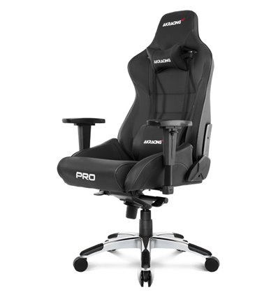 Кресло AKRacing PRO Black, геймерское, экокожа, цвет черный