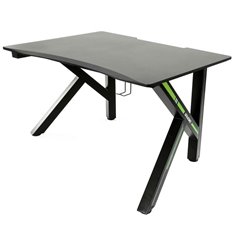Современный стол AKRacing GAMING DESK-140 black/green, черный/зеленый фото 1