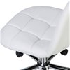 Кресло LM-9800 белый для персонала, хром, экокожа фото 8