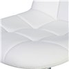 Кресло LM-9800 белый для персонала, хром, экокожа фото 10