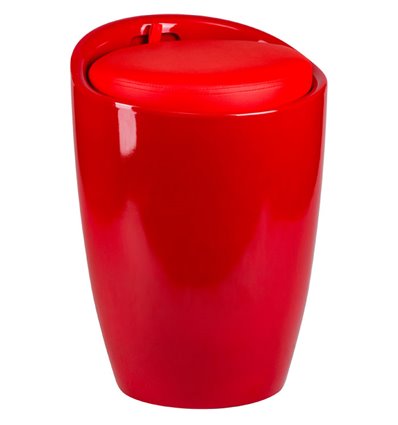Табурет LM-1100 красный, пластик, с местом для хранения