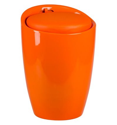 Табурет LM-1100 оранжевый, пластик, с местом для хранения