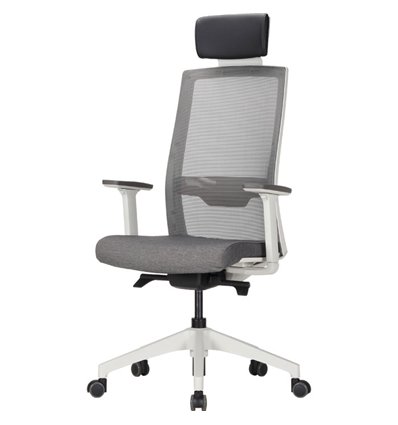 Кресло DUOREST DuoFlex QUANTUM Q700C_W (Q7) для руководителя, ортопедическое, сетка/ткань, цвет серый