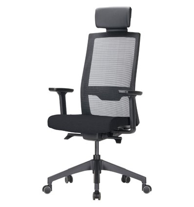 Кресло DUOREST DuoFlex QUANTUM Q700C (Q7) для руководителя, ортопедическое, сетка/ткань, цвет черный