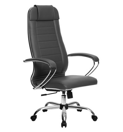 Кресло Метта Комплект 29 Pilot серый для руководителя, NewLeather