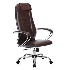 Кресло Метта Комплект 31 Pilot коричневый для руководителя, NewLeather