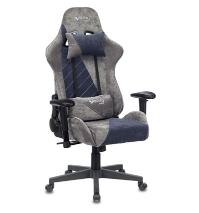 Кресло Бюрократ VIKING X Fabric NAVY игровое, ткань, цвет серый/темно-синий