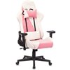 Кресло Бюрократ VIKING X Fabric PINK игровое, ткань, цвет белый/розовый фото 1