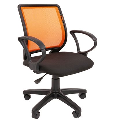 Кресло CHAIRMAN 699 ORANGE для оператора, сетка/ткань, цвет оранжевый/черный