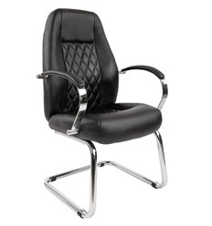 Кресло CHAIRMAN 950V для посетителя, экокожа, цвет черный