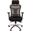 Кресло CHAIRMAN 769/TW-11 для руководителя, сетка/ткань, цвет серый/черный фото 2