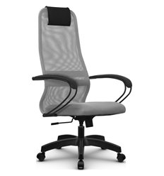 Кресло Метта SU-BP-8 светло-серый для руководителя, сетка/ткань