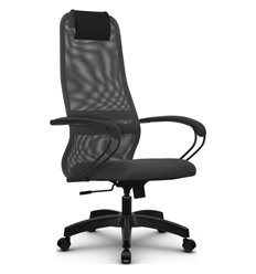 Кресло Метта SU-BP-8 темно-серый для руководителя, сетка/ткань