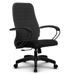 Кресло для руководителя Метта SU-CP-10 (SU-СК130-10) PL темно-серый, ткань, крестовина пластик, топган фото 1