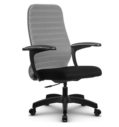 Кресло Метта SU-CM-10P светло-серый для руководителя, ткань