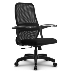 Кресло Метта SU-CM-8 черный для руководителя, сетка/ткань