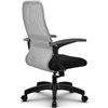 Кресло Метта SU-CM-8 светло-серый для руководителя, сетка/ткань фото 3