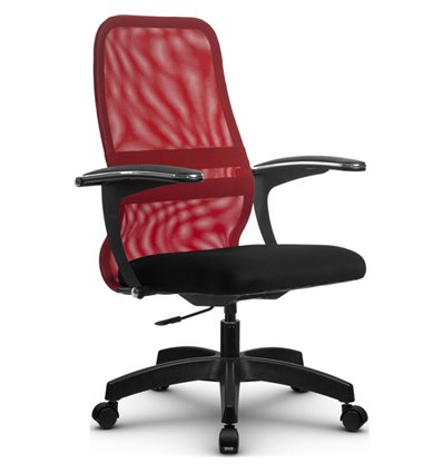 Кресло Метта SU-CM-8P красный для руководителя, сетка/ткань