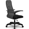 Кресло Метта SU-CM-8P темно-серый для руководителя, сетка/ткань фото 3