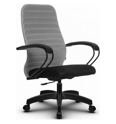 Кресло Метта SU-CP-10P светло-серый для руководителя, ткань