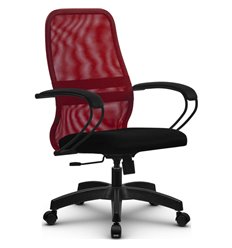 Кресло Метта SU-CP-8 красный для руководителя, сетка/ткань