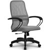 Кресло Метта SU-CP-8 светло-серый для руководителя, сетка/ткань фото 4