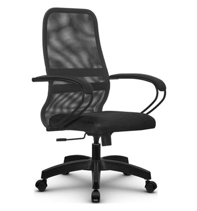 Кресло Метта SU-CP-8 темно-серый для руководителя, сетка/ткань