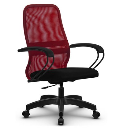 Кресло Метта SU-CP-8P красный для руководителя, сетка/ткань