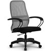 Кресло Метта SU-CP-8P светло-серый для руководителя, сетка/ткань
