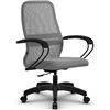 Кресло Метта SU-CP-8P светло-серый для руководителя, сетка/ткань фото 4