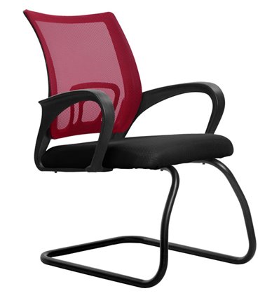 Кресло Метта SU-CS-9F2 красный для посетителя, сетка/ткань