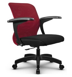 Кресло Метта SU-M-4P красный для оператора, сетка/ткань
