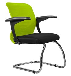 Кресло Метта SU-M-4F1 зеленый для посетителя, сетка/ткань