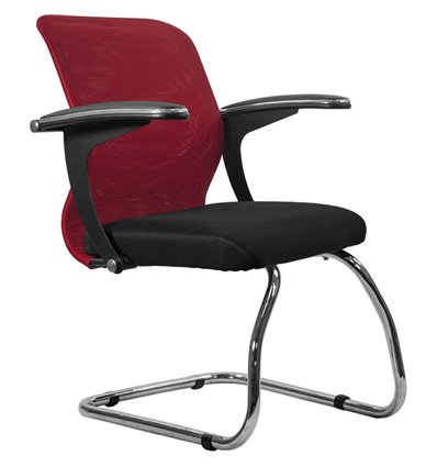 Кресло Метта SU-M-4F1 красный для посетителя, сетка/ткань