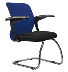 Кресло Метта SU-M-4F1 синий для посетителя, сетка/ткань