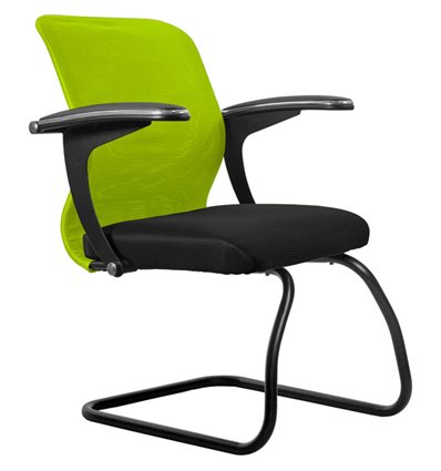 Кресло Метта SU-M-4F2 зеленый для посетителя, сетка/ткань